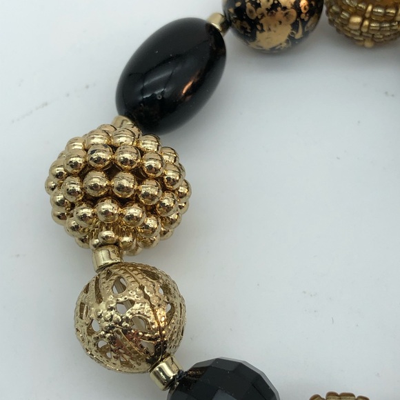 Chico’s Black and Gold beaded stretch bracelet - Picture 6 of 7